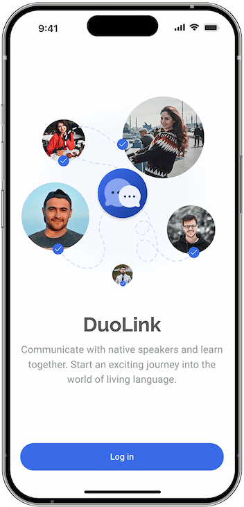 Speak with the <span>whole world</span>. Connect on DuoLink.